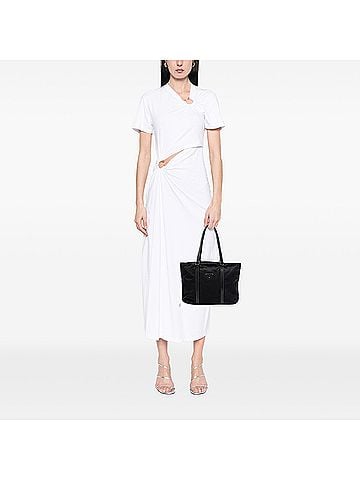 Prada Saffiano Trimmed Tessuto Tote (view 2)