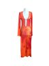 Caroline Constas Floral Multi Color Orange Casual Dress Size XS - photo 2