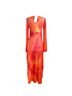 Caroline Constas Floral Multi Color Orange Casual Dress Size XS - photo 3