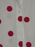 Foxcroft Polka Dots White Red Short Sleeve Button-Down Shirt Size 18 - photo 4
