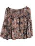 Akemi + Kin Floral Multi Color Long Sleeve Blouse Size S - photo 2