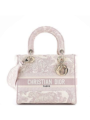 Christian Dior Toile de Jouy Lady D-Lite Bag Embroidered Canvas (view 1)