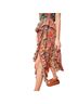 Ulla Johnson 100% Silk Floral Orange Red Silk Skirt Size 10 - photo 2