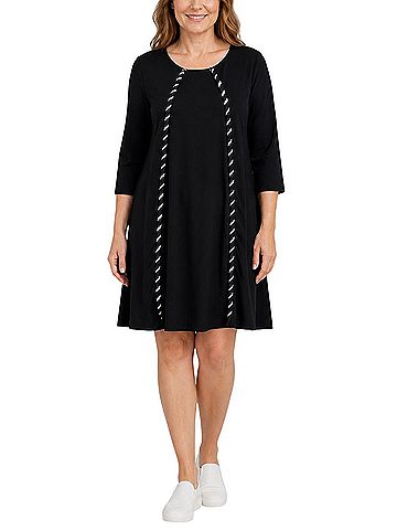 Isabel de Pedro Contrast Trim Shift Casual Dress (view 1)