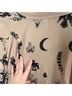 Spell 100% Rayon Print Black Tan Kimono One size - photo 10