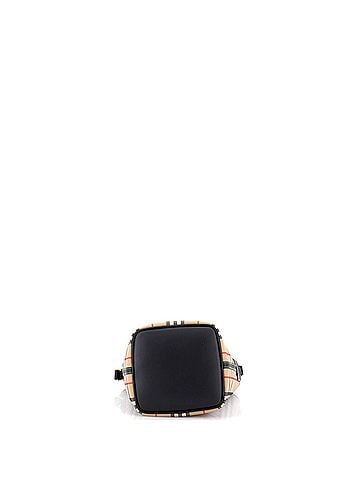 Burberry Ashby Bucket Bag Vintage Check Canvas with Leather Mini (view 2)
