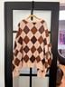 Shiny By Nature Argyle Pullover Sweater Size 5X - photo 3