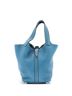 Hermès 100% Leather Blue Picotin Bag Clemence PM One size - photo 1