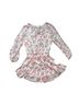 LoveShackFancy 100% Silk 100% Silk Floral White Pink Green Cocktail Dress Size M - photo 1