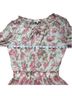 LoveShackFancy 100% Silk 100% Silk Floral White Pink Green Cocktail Dress Size M - photo 3