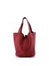 Hermès 100% Leather Red Picotin Lock Bag Clemence MM One size - photo 4