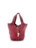 Hermès 100% Leather Red Picotin Lock Bag Clemence PM One size - photo 1