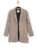 Thread & Supply 100% Polyester 100% Polyester 100% Polyester 100% Polyester Plaid Brown Black Blazer Size S - photo 1