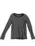 Gap Stripes Black White Long Sleeve Top Size L - photo 1
