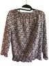Tory Burch 100% Cotton Stripes Blue 3/4 Sleeve Top Size 10 - photo 2