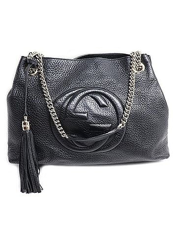 Gucci GUCCI Soho Interlocking G Tote Bag, Black, 308982, Women's (view 1)