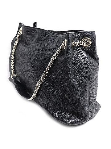 Gucci GUCCI Soho Interlocking G Tote Bag, Black, 308982, Women's (view 2)
