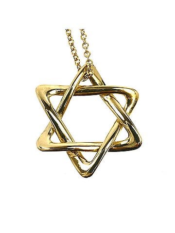 Tiffany & Co. TIFFANY&Co. Tiffany 18K Yellow Gold Star of David Necklace 3.4g 40cm Women's (view 2)