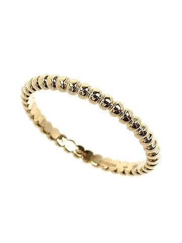 Van Cleef & Arpels Van Cleef & Arpels 18K Yellow Gold Perlee Ring VCARN95Q56 56 2.2g Women's (view 1)