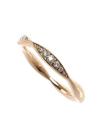 Chanel CHANEL 18KPG Pink Gold Camellia Half Eternity Ring J10836 Diamond 2.3g Women's (view 2)