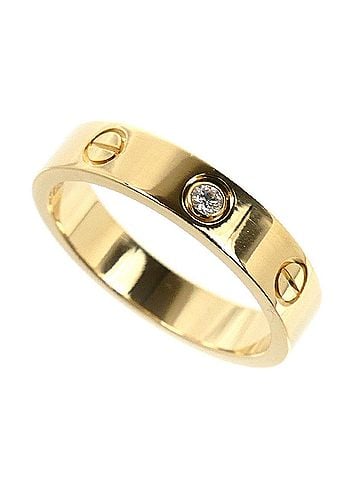 Cartier CARTIER Cartier 18K Yellow Gold Mini Love 1P Diamond Ring B4056152 52 4.6g Women's (view 1)