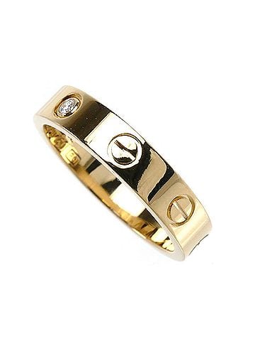 Cartier CARTIER Cartier 18K Yellow Gold Mini Love 1P Diamond Ring B4056152 52 4.6g Women's (view 2)
