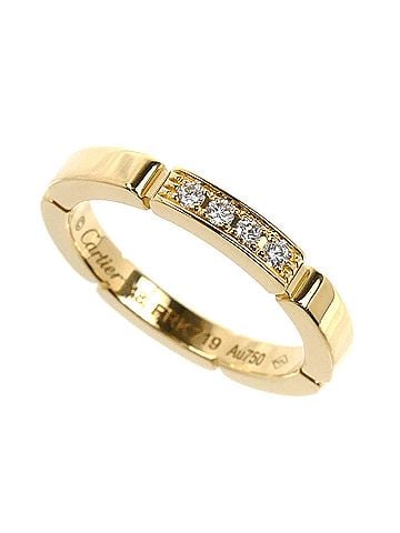 Cartier CARTIER Cartier 18K Yellow Gold Maillon Panthère 4-Diamond Ring B4080348 Diamond 48 3.7g Women's (view 1)