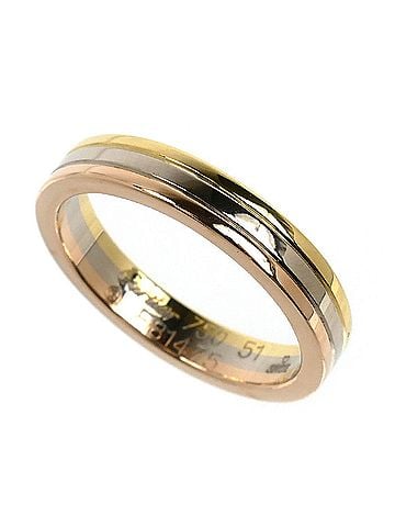 Cartier CARTIER Cartier 18K Yellow Gold White Pink Vendome Ring, 4.7g, Women's (view 1)