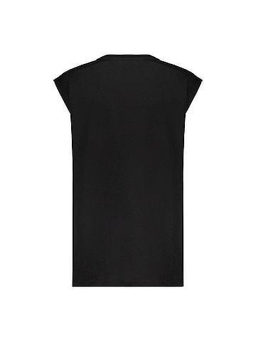 Balmain Women's Cotton Sleeveless Logo Tank T-Shirt in Black (view 2)