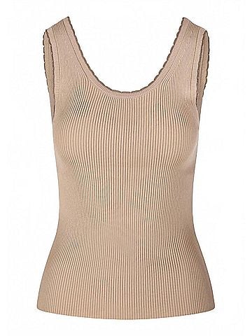 Zimmermann Ascension Scallop Scoop Tank in Macadamia (view 1)