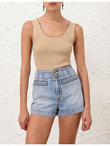 Zimmermann Ascension Scallop Scoop Tank in Macadamia (view 2)