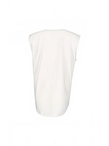 Balmain Women's Cotton Sleeveless Logo Tank T-Shirt in White (view 2)