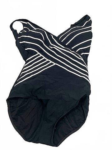 Gottex Women'S Embrace V-Neck Surplice One Piece Swimsuit in Black/White (view 1)