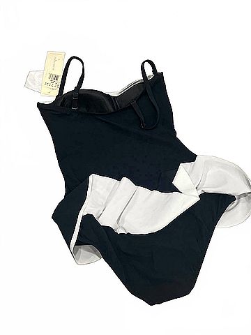 Profile by Gottex Belle Curve Bandeau Swimsuit Dress in Black/White (view 2)