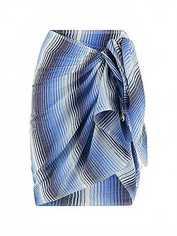 Lemlem Lema Cotton Sarong in Feven Blue (view 1)