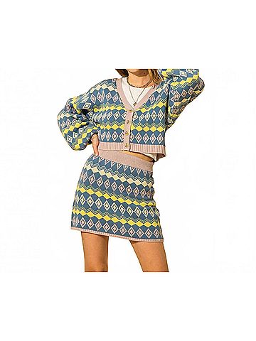 Free People Clueless Knitted Skirt in Multi (view 2)