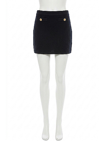 FRAME Denim The Cruise Wool Skirt in Navy (view 1)