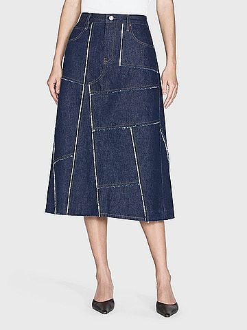 FRAME Patchwork Skirt in Hemlock (view 2)