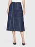 FRAME Blue Patchwork Skirt in Hemlock Size 26 - photo 2