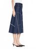 FRAME Blue Patchwork Skirt in Hemlock Size 26 - photo 3