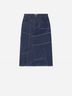 FRAME Blue Patchwork Skirt in Hemlock Size 26 - photo 6