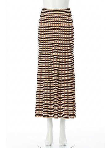 Ulla Johnson Amal Midi Skirt in Tierra Check (view 1)