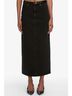 FRAME Solid Black Column Skirt in Sutro Size 24 - photo 2