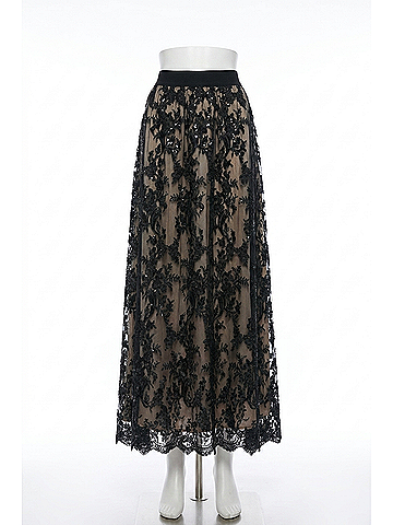 Alice + Olivia Tina Gown Maxi Skirt in Black (view 1)