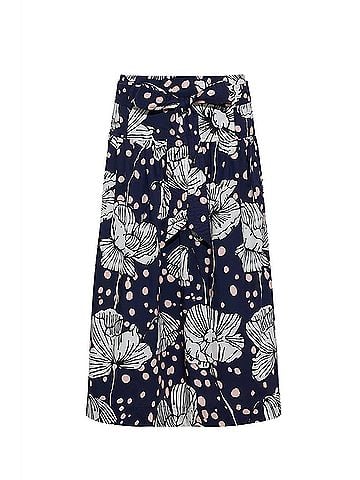 Cara Cara Jiya Skirt in Dotted Flora Navy (view 1)