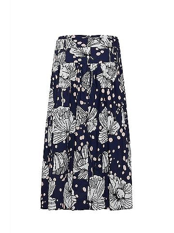 Cara Cara Jiya Skirt in Dotted Flora Navy (view 2)
