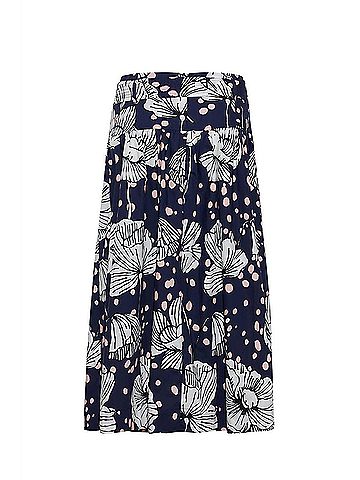 Cara Cara Jiya Skirt in Dotted Flora Navy (view 2)