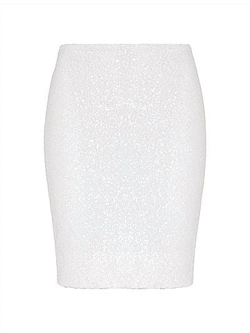 Commando Sequin Mini Skirt in White (view 1)
