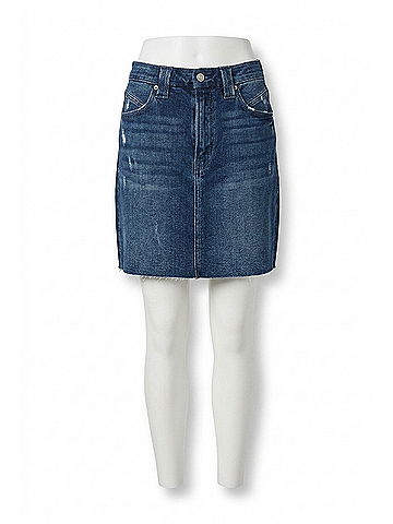 KANCAN JEANS Women's High Rise Mini Skirt in Dark Denim (view 1)