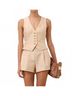 Zimmermann Solid Brown Illuminate Tailored Short in Macadamia Size 2 - photo 2